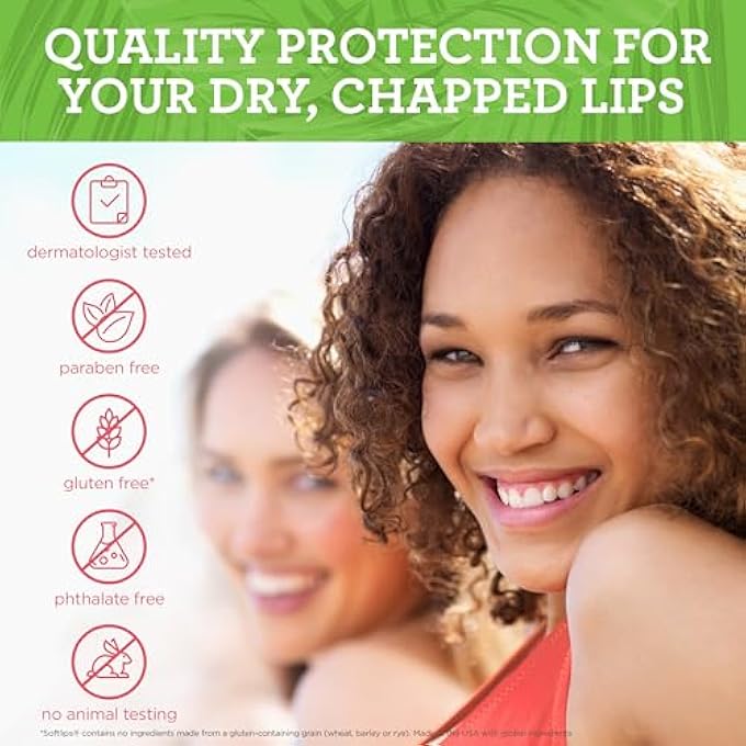 Softlips SPRING TROPICAL LIP BALMS 3-PACK - HYDRATING LIP CARE SET WITH WATERMELON, TROPICAL COCONUT, AND PEACH PASSION FLAVORS - Image 3